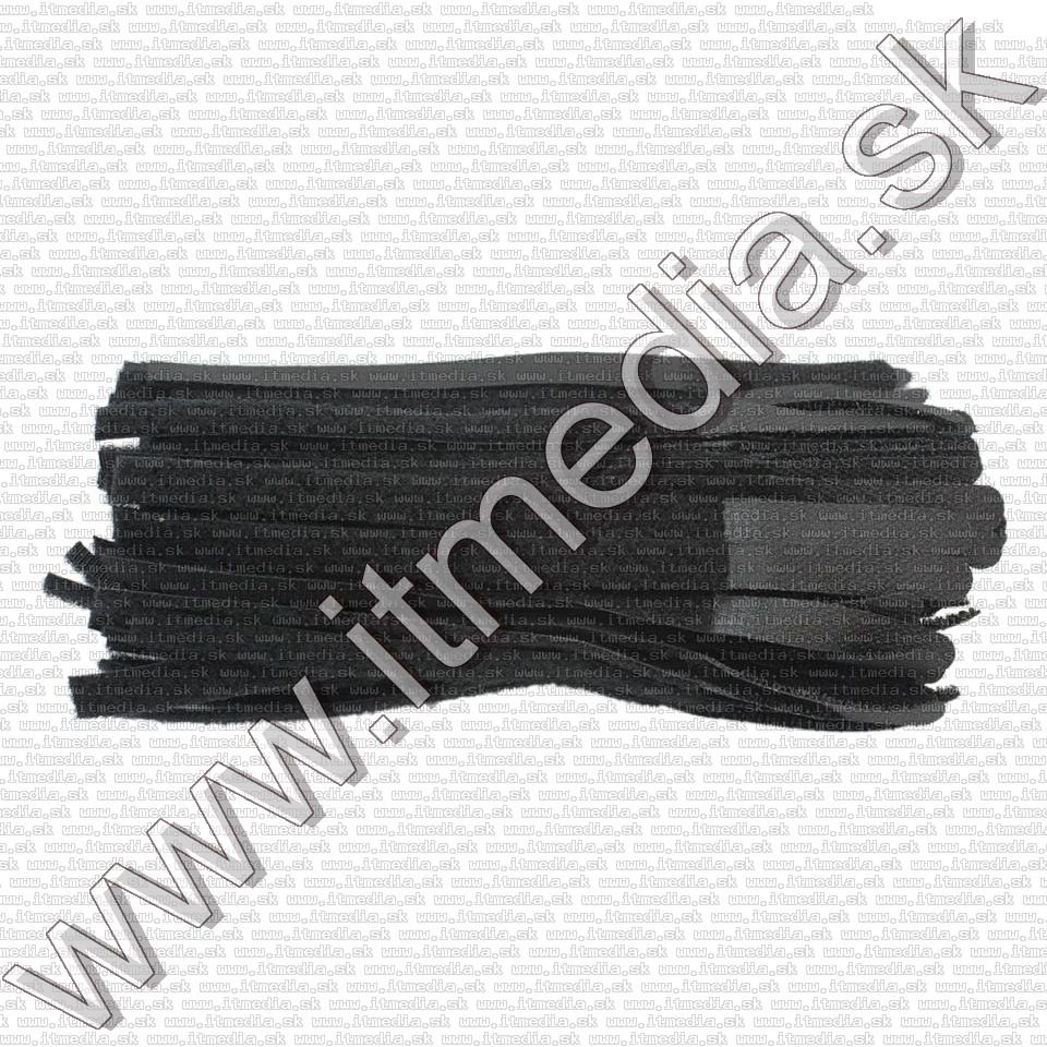 Image of IT Media Tépőzáras kábelkötegelő Fekete 17cm BULK (IT12282)